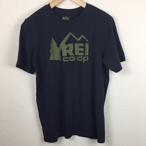 REI Green Graphic Short Sleeve T Shirt Sz Medium